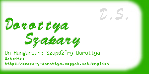 dorottya szapary business card